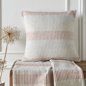 Appletree Loft - Reva Woven 100% Recycled Cotton Rich Cushion Cover, Paprika, 43 x 43 Cm