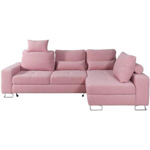 FURNITURE STORY Asti Corner Sofa Bed Right Baby Pink Sofia 08