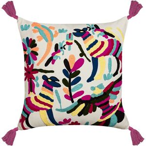 Beliani - Boho Cotton Cushion Animal Motif 50 x 50 cm Multicolour Raiganj - Multicolour