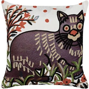 Beliani - Boho Cotton Cushion Cat Motif 50 x 50 cm Multicolour Phusro - Multicolour