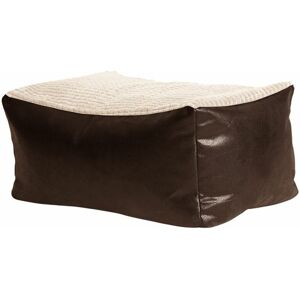 HUMZA AMANI Bonkers Lounger Stool Bean Bag with Beans Filling - Stone/Chocolate - Chocolate