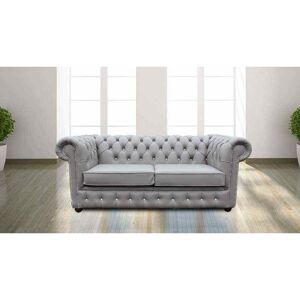 DESIGNER SOFAS 4 U Chesterfield 2 Seater crystallized™ Diamond Moon Mist Leather Sofa Offer