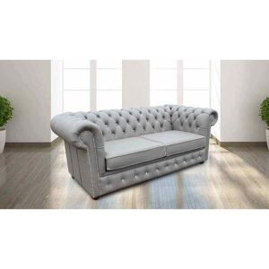 DESIGNER SOFAS 4 U Chesterfield 2 Seater Sofa Bed crystallized™ Diamond Moon Mist Leather Offer