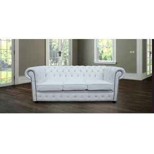 DESIGNER SOFAS 4 U Chesterfield Crystal Diamond White Leather Sofa Offer