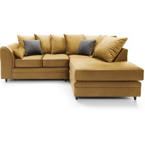 ABAKUS DIRECT Chicago Velvet Corner Sofa - color Antique Gold - Antique Gold