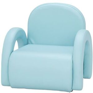 FAMIHOLLD Children's Single Sofa Rainbow Section Sky Blue