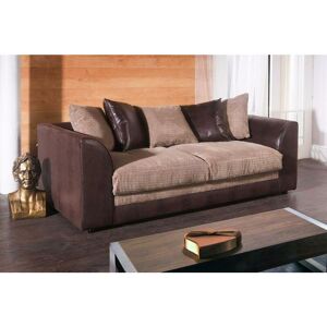 FANCY SOFA Darcey 3 Seater Sofa - Brown & Coffee