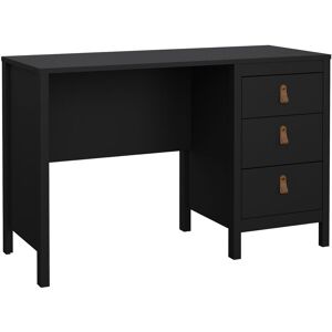 FURNITURE TO GO Desk 3 drawers Matt Black Barcelona