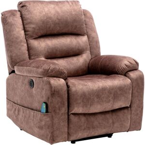 MODERNLUXE Electric Power Lift Recliner Chair Sofa Armchair with Massage and Heat 2 Side Pockets usb Ports for Living Room, Brown