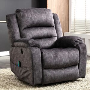 Abrihome - Electric Power Lift Recliner Chair Sofa with Massage and Heat for Elderly 2 Side Pockets usb Ports Single Recliner Chairs for Living Room