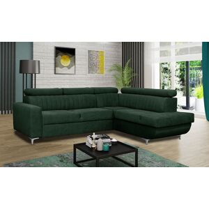 SLIDING WARDROBES 4U Elegant Houston L-Shape Corner Sofa with the sleeping function - Green