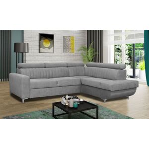 SLIDING WARDROBES 4U Elegant Houston L-Shape Corner Sofa with the sleeping function - Grey