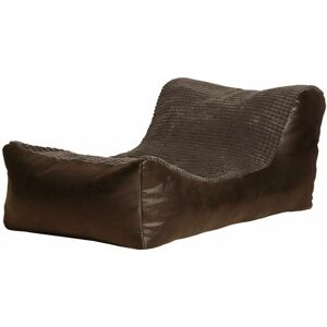 HUMZA AMANI Fabric Lounger Bean Bag with Beans Filling - Charcoal/Chocolate - Chocolate