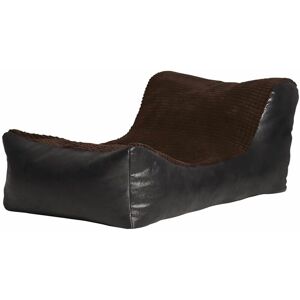 HUMZA AMANI Fabric Lounger Bean Bag with Beans Filling - Chocolate/Black - Black