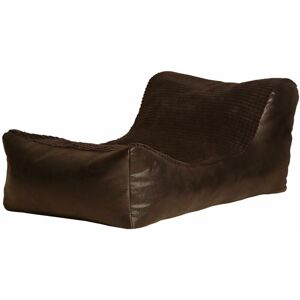 HUMZA AMANI Fabric Lounger Bean Bag with Beans Filling - Chocolate/Chocolate - Chocolate