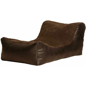 HUMZA AMANI Fabric Lounger Bean Bag with Beans Filling - Mocha/Chocolate - Chocolate