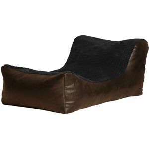 HUMZA AMANI Fabric Lounger Bean Bag with Beans Filling - Black/Chocolate - Chocolate