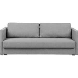Beliani - Fabric Sofa Bed Convertible Sleeper with Storage Removable Cushions Grey Eksjo - Grey
