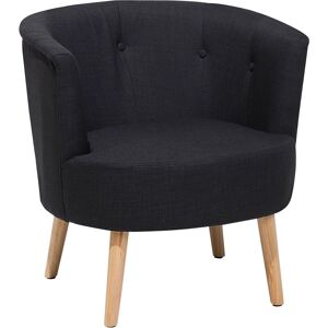 Beliani - Modern Low Back Fabric Tub Accent Chair Living Room Black Odenzen - Black