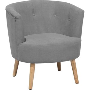 BELIANI Modern Low Back Tub Accent Chair Grey Fabric Odenzen - Grey