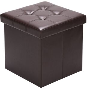 Casaria - 40L Foldable Storage Ottoman Chest Seat with Removable Foam Padded Lid m Brown - Brown