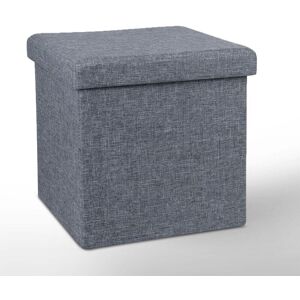 ASAB Foldable Storage Single Ottoman - Grey - Grey