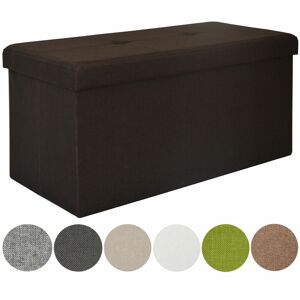 Dunedesign - folding Ottoman with partition 76x38x38cm Brown - braun