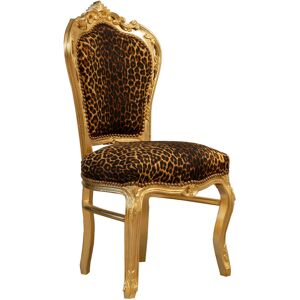 Biscottini - Padded chair Baroque armchair 101x58x56 Living room armchair Wooden chair French Louis xvi style Bedroom armchair Entrance chair - gold