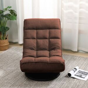 Folding Floor Sofa Chair Adjustable Lazy Sofa Sleeper Couch Recliner - Brown - Brown - Furniture One