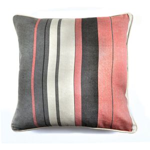 Whitworth Stripe 100% Cotton Piped Filled Cushion, Blush, 43 x 43 Cm - Fusion