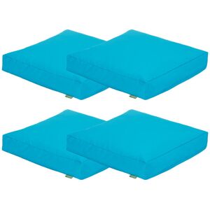 Outdoor Bean Bag Cushion Garden Beanbag Pad Water Resistant Floor Bean bag Cushions For Patio Furniture Chair - 4pk Turquoise - Gardenista