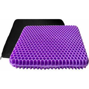 Héloise - Gel Seat Cushion with Non-Slip Breathable Lining, Elastic Cushion for Seat Support, Relieve Hip Fatigue, for Car, Office, Home (Purple)