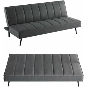 Zinus - Grey Convertible Clic Clac Sofa Bed Grey