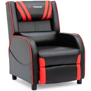 Ranger s faux leather gaming recliner armchair sofa reclining cinema chair red - Red - Gtforce