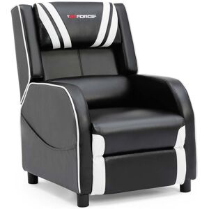 Ranger s faux leather gaming recliner armchair sofa reclining cinema chair white - White - Gtforce