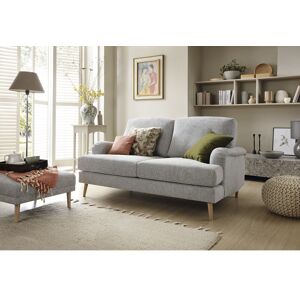 ABAKUS DIRECT Harper Chenille 2 Seater Sofa - color Light Grey - Light Grey