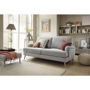 ABAKUS DIRECT Harper Chenille 3 Seater Sofa - color Light Grey - Light Grey