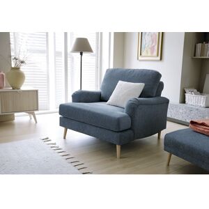 ABAKUS DIRECT Harper Chenille Armchair - color Dark Blue - Dark Blue