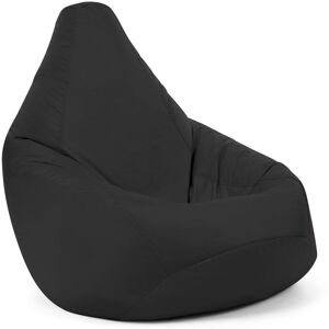 Veeva - High Back Bean Bag Chair - 118cm x 70cm - Indoor Outdoor Water Resistant Gamer Beanbag - Black