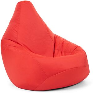 Veeva - High Back Bean Bag Chair - 118cm x 70cm - Indoor Outdoor Water Resistant Gamer Beanbag - Red