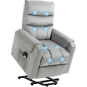 Homcom - Power Lift Chair, Rise and Recliner Chair with Remote Control, Grey - Grey