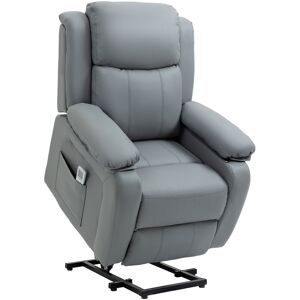 Homcom - Riser and Recliner Chair Power Lift Reclining Chair with Remote Grey - Grey
