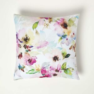 Multicolour Flowers Outdoor Cushion 45 x 45 cm - Multi Colour - Homescapes