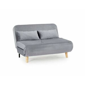 Home Detail - Keller Grey Velvet double Futon Sofa Bed