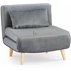 Home Detail - Kendal Grey Velvet Single Futon Sofa Bed