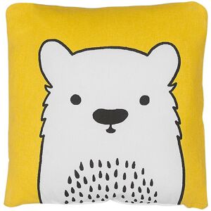 Beliani - Kids Cushion Bear Pillow Soft Yellow Waranasi - Yellow