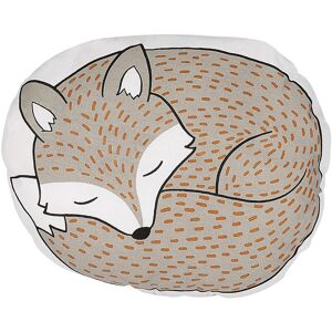 Beliani - Kids Cushion Sleeping Fox Shaped Pillow Soft Grey Dhanbad - Grey