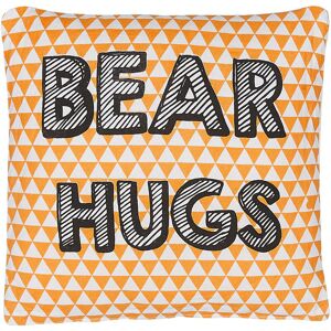 Beliani - Kids Cushion Bear Hugs Print Orange Cotton No Zip 40 x 40 cm Radzkot - Orange