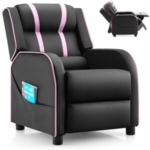 COSTWAY Kids Recliner Chair Toddler Ergonomic pu Leather Sofa Couch Upholstered Armchair