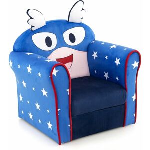 COSTWAY Kids Sofa Children Armrest Upholstered Chair Cute Pattern Armchair Solid Frame